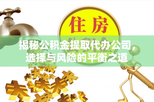 鄯善揭秘公积金提取代办公司，选择与风险的平衡之道